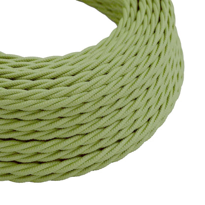 3 Core Twisted Fabric Cable 0.75mm – 1 m to 3 m - Army Green, 2 m