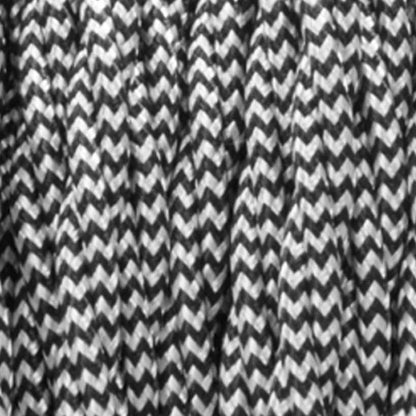 3 Core Twisted Fabric Cable 0.75mm – 1 m to 3 m - Black & White, 1 m