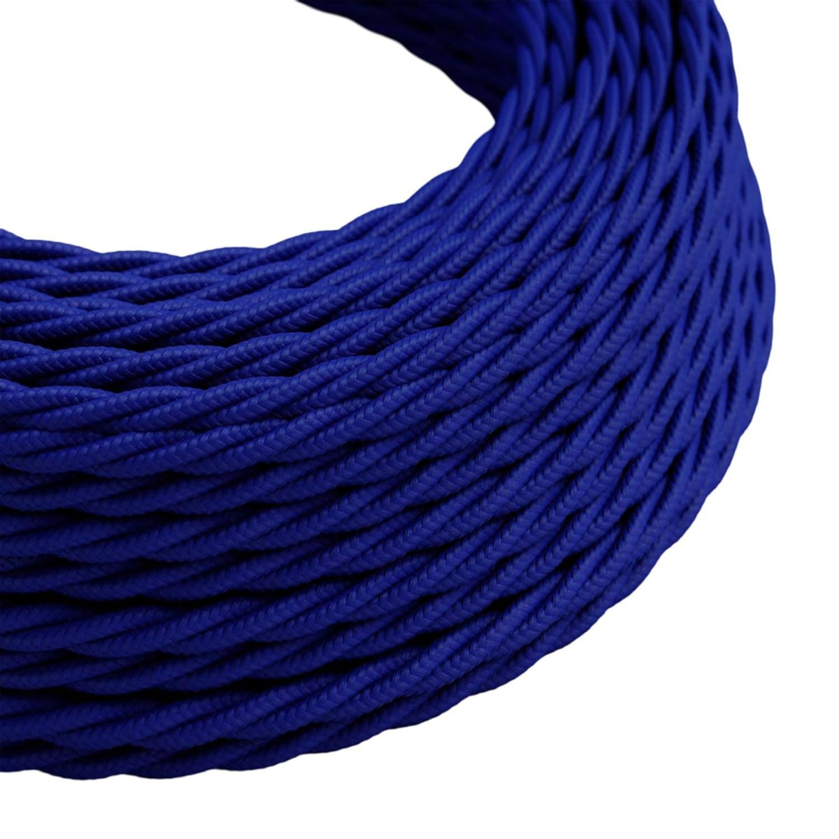 3 Core Twisted Fabric Cable 0.75mm – 1 m to 3 m - Dark Blue, 1 m