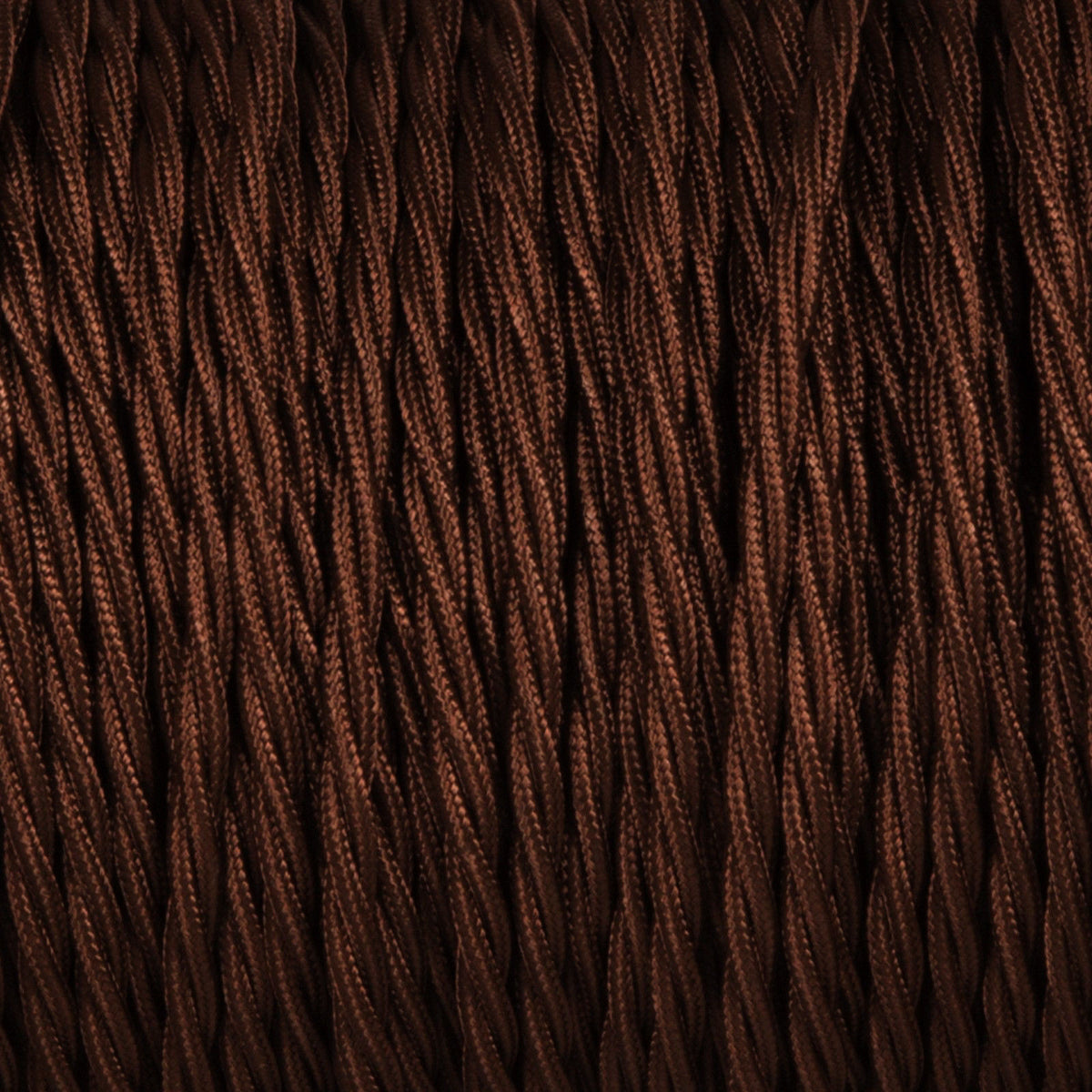3 Core Twisted Fabric Cable 0.75mm – 1 m to 3 m - Dark Brown, 3 m