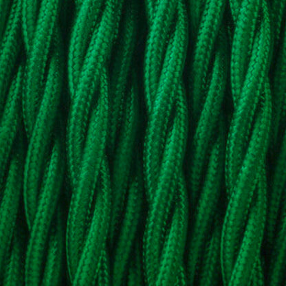 3 Core Twisted Fabric Cable 0.75mm – 1 m to 3 m - Green, 1 m
