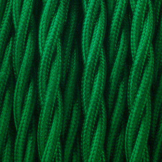 3 Core Twisted Fabric Cable 0.75mm – 1 m to 3 m - Green, 1 m