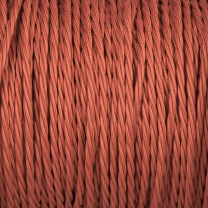 3 Core Twisted Fabric Cable 0.75mm – 1 m to 3 m - Peach, 2 m