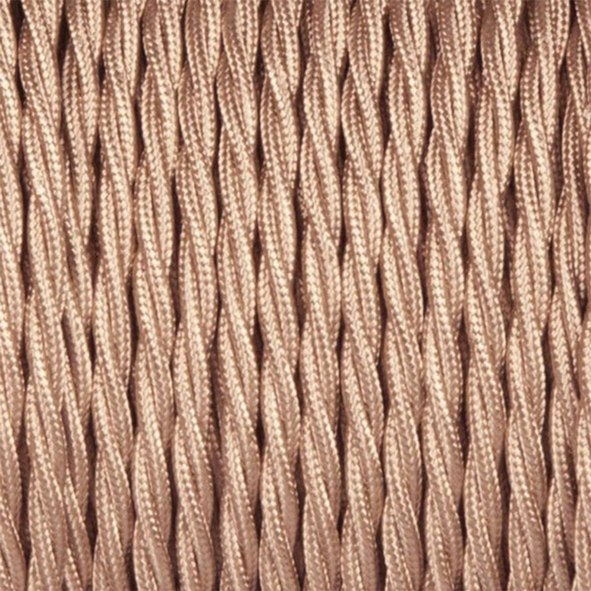 3 Core Twisted Fabric Cable 0.75mm – 1 m to 3 m - Rose Gold, 1 m