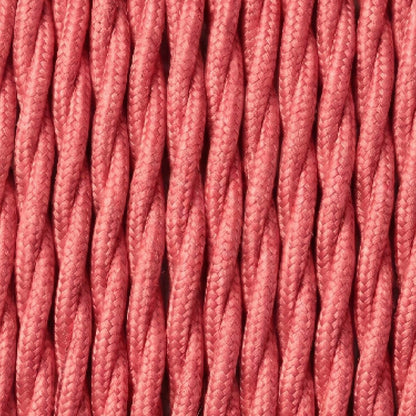 3 Core Twisted Fabric Cable 0.75mm – 1 m to 3 m - Rose Pink, 1 m