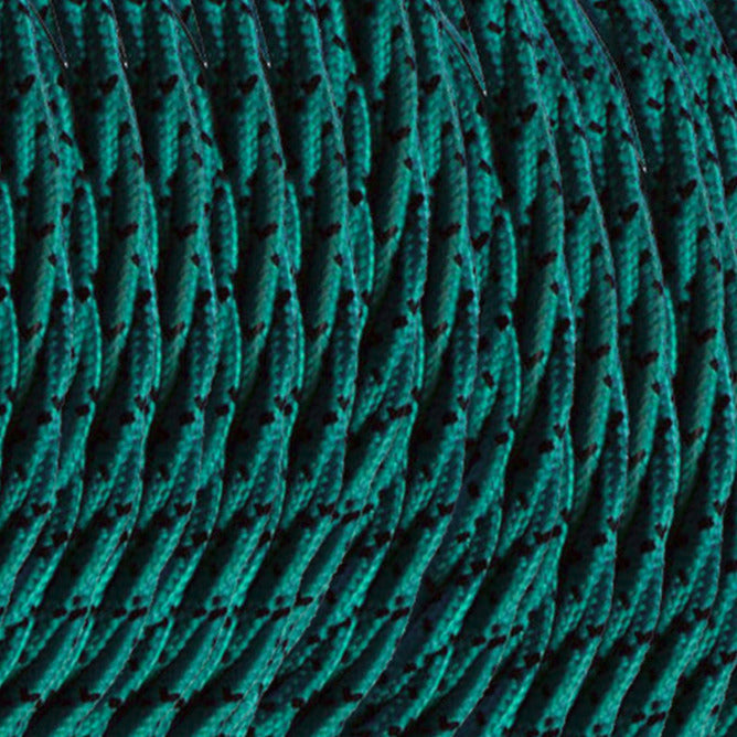 3 Core Twisted Fabric Cable 0.75mm – 1 m to 3 m - Teal Blue, 1 m