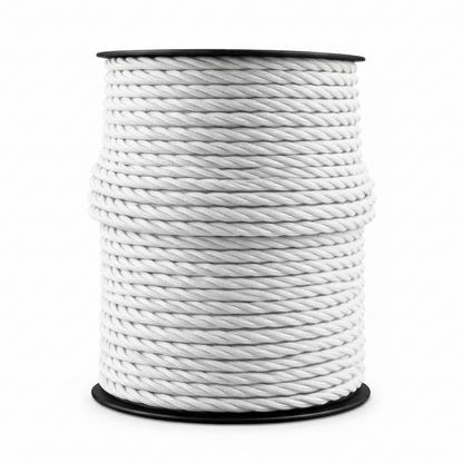 3 Core Twisted Fabric Cable 0.75mm – 1 m to 3 m - White, 3 m