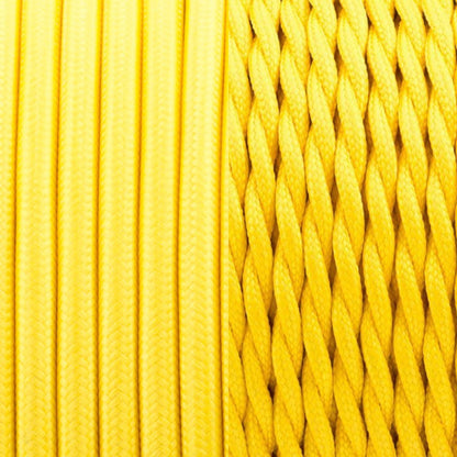 3 Core Twisted Fabric Cable 0.75mm – 1 m to 3 m - Yellow, 3 m