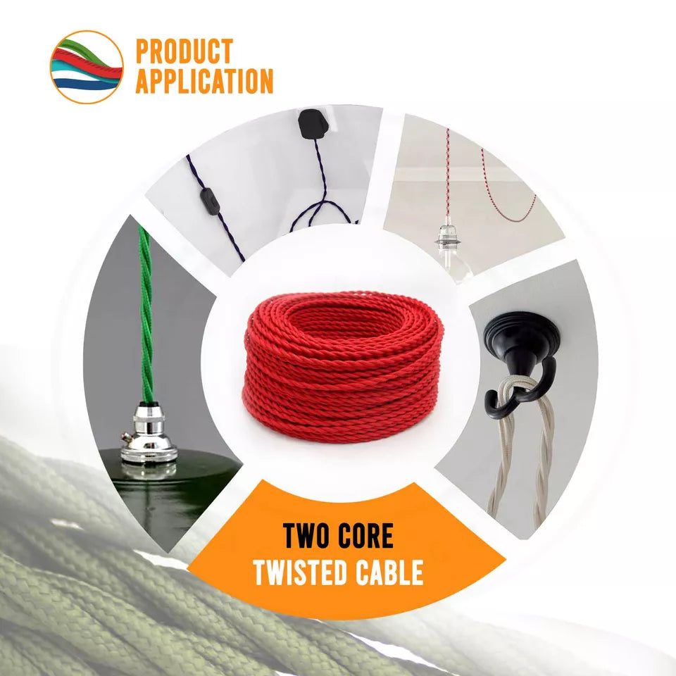 3 Core Twisted Fabric Cable 0.75mm – 20 m to 100 m Reels - photo 7