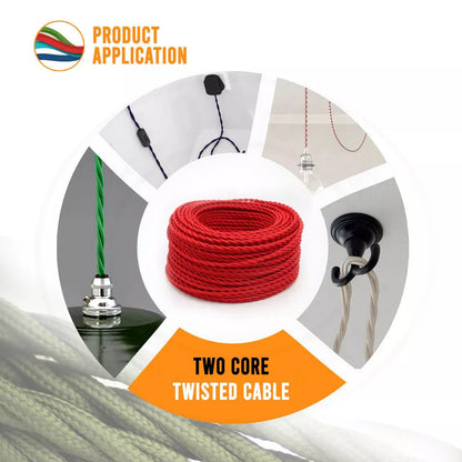 3 Core Twisted Fabric Cable 0.75mm – 20 m to 100 m Reels - photo 7