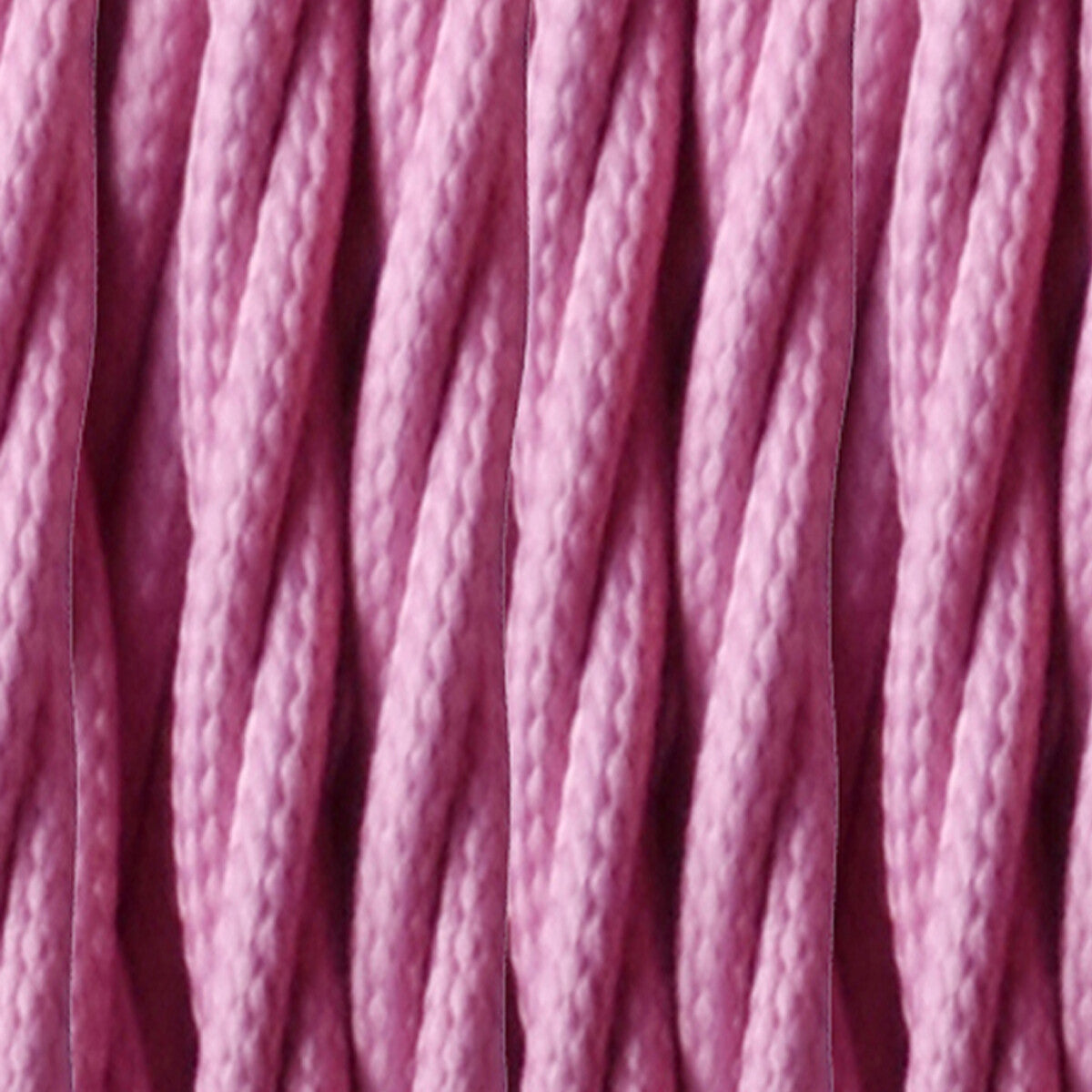 3 Core Twisted Fabric Cable 0.75mm – 20 m to 100 m Reels - Baby Pink, 20 m