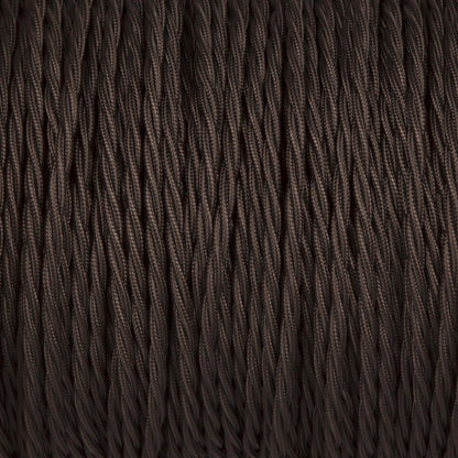 3 Core Twisted Fabric Cable 0.75mm – 20 m to 100 m Reels - Black, 20 m