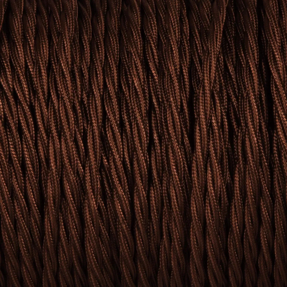 3 Core Twisted Fabric Cable 0.75mm – 20 m to 100 m Reels - Dark Brown, 20 m
