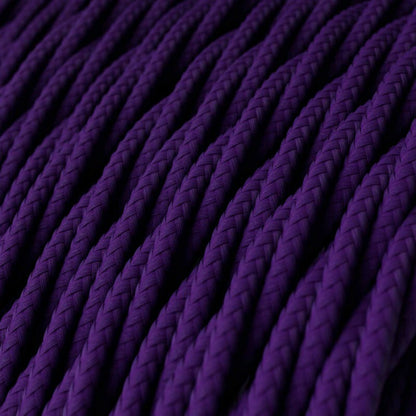 3 Core Twisted Fabric Cable 0.75mm – 20 m to 100 m Reels - Purple, 20 m