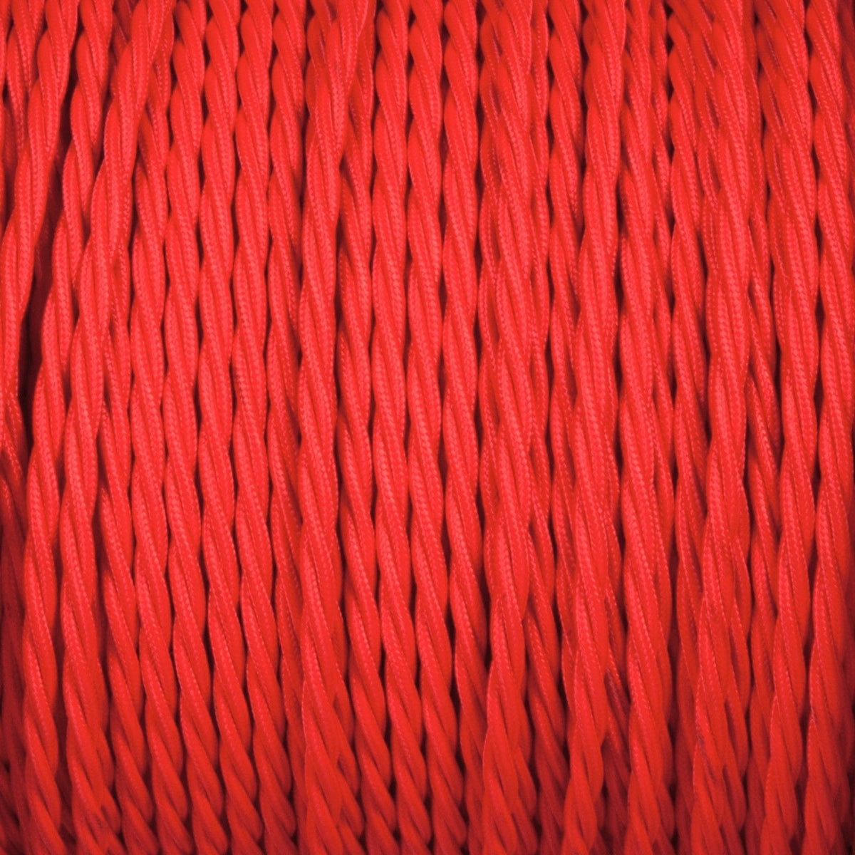 3 Core Twisted Fabric Cable 0.75mm – 20 m to 100 m Reels - Red, 20 m