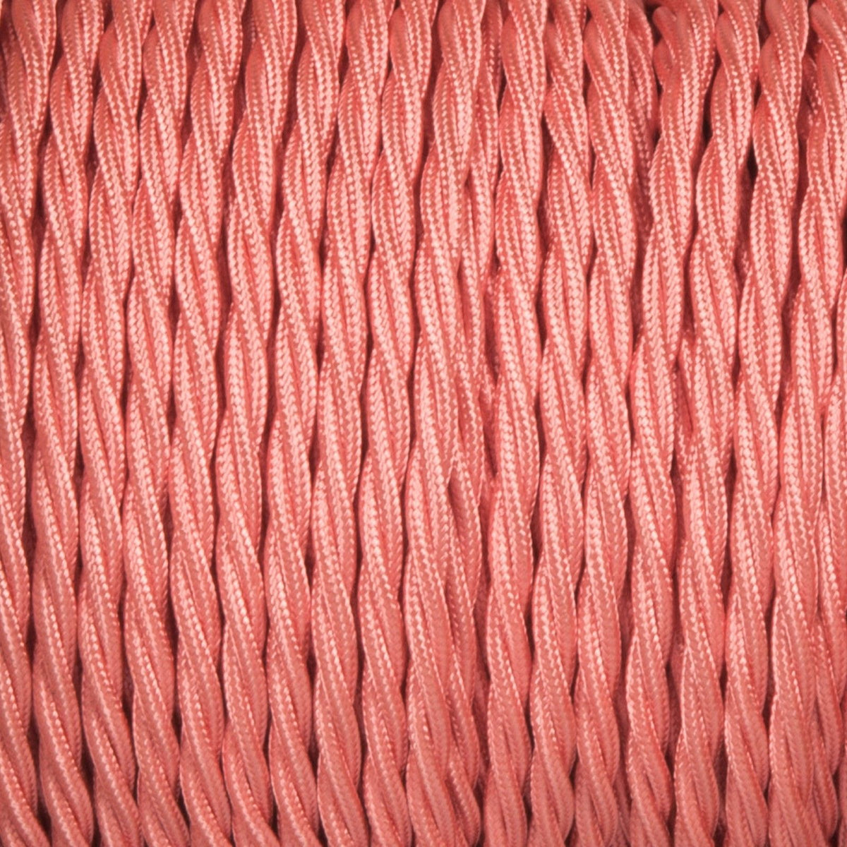 3 Core Twisted Fabric Cable 0.75mm – 20 m to 100 m Reels - Shiny Pink, 20 m