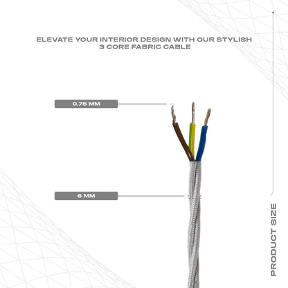 3 Core Twisted Fabric Cable 0.75mm – 5 m & 10 m - photo 8