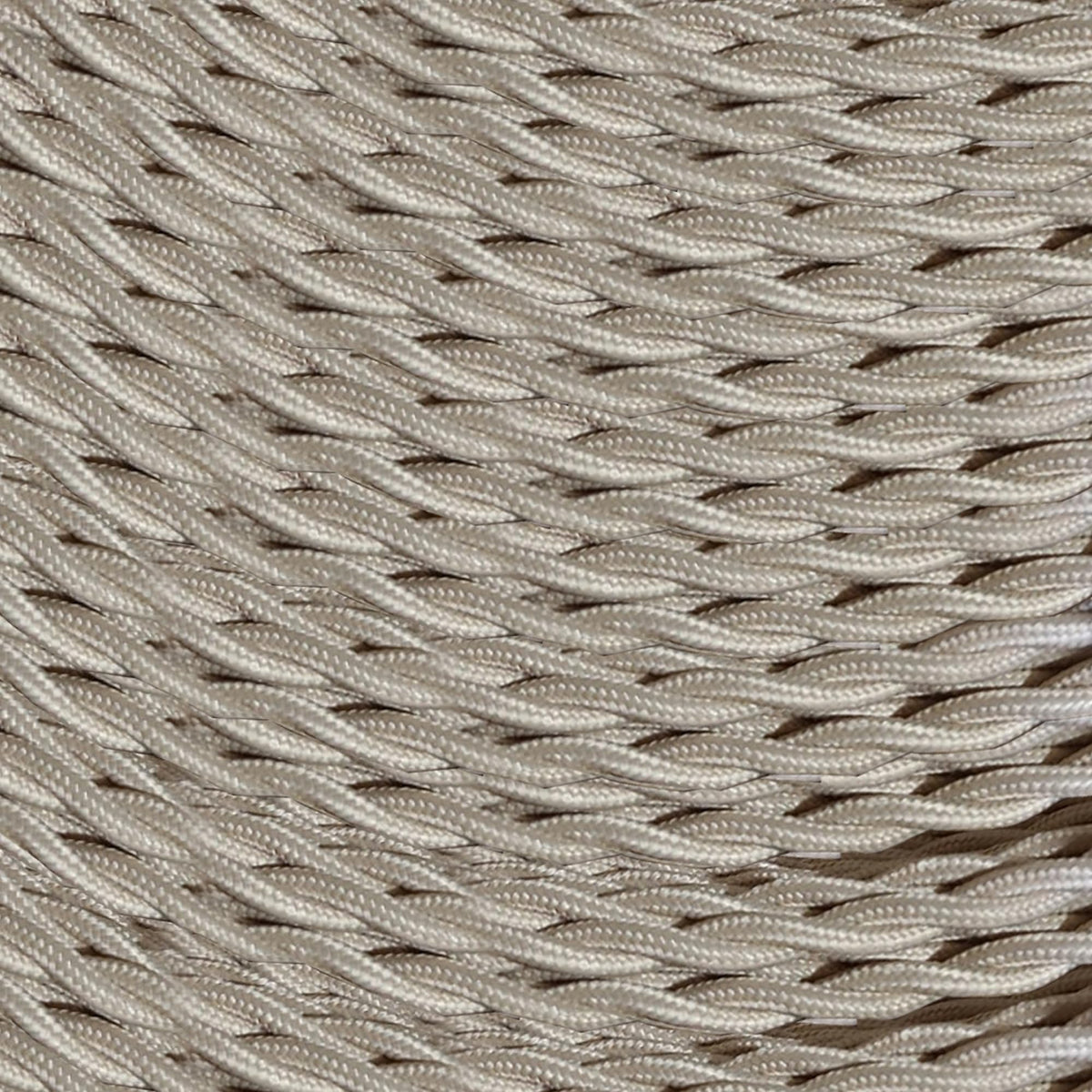 3 Core Twisted Fabric Cable 0.75mm – 5 m & 10 m - Cream, 5 m