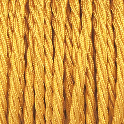 3 Core Twisted Fabric Cable 0.75mm – 5 m & 10 m - Gold, 5 m