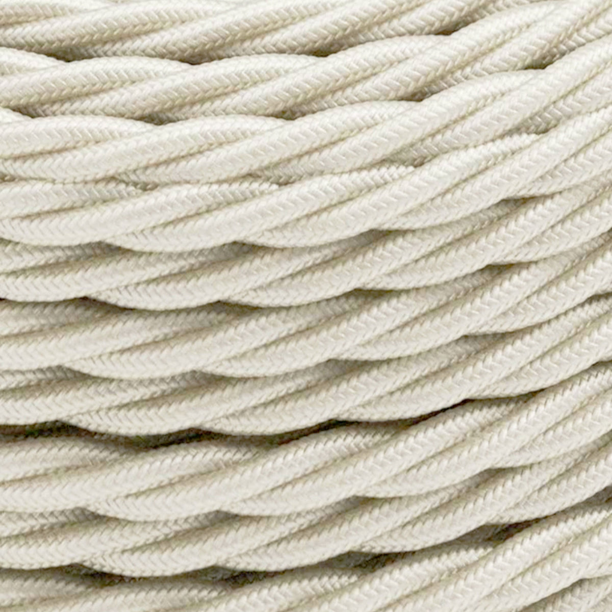 3 Core Twisted Fabric Cable 0.75mm – 5 m & 10 m - Ivory, 5 m