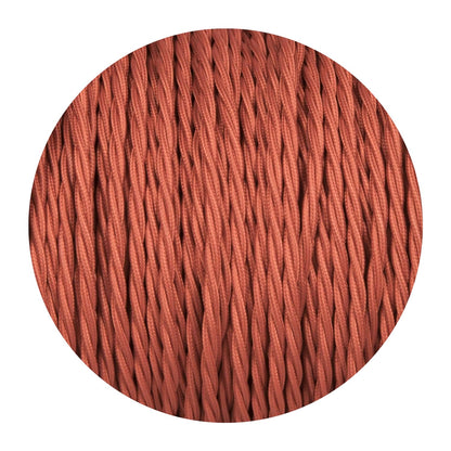 3 Core Twisted Fabric Cable 0.75mm – 5 m & 10 m - Peach, 10 m