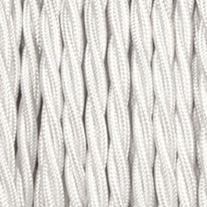 3 Core Twisted Fabric Cable 0.75mm – 5 m & 10 m - White, 5 m