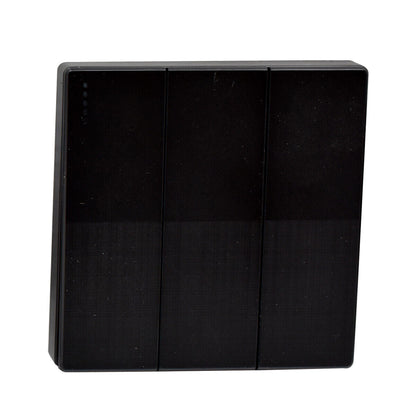 3 Gang Screwless Wall Light Switch Black - photo 2