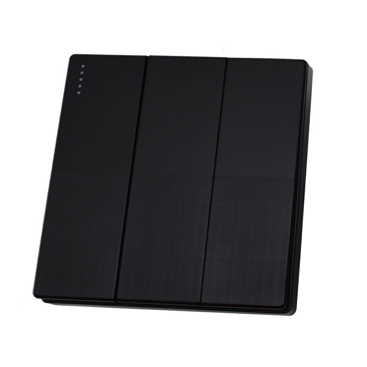 3 Gang Screwless Wall Light Switch Black - photo 3