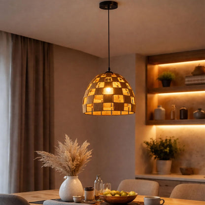 Woven Hemp Dome Lamp Shade – 32.5 cm, Easy Fit with Reducer Ring - photo 3