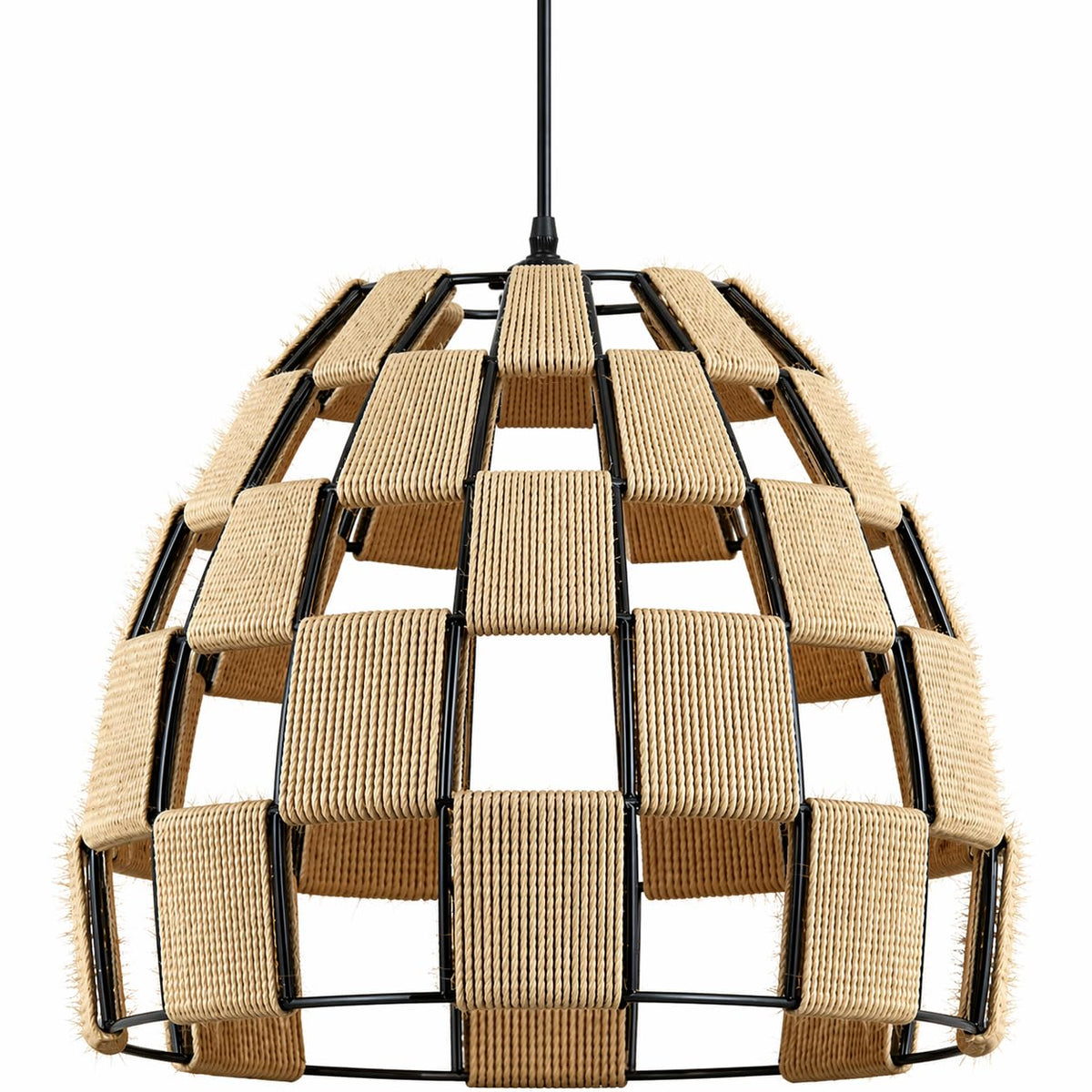 Woven Hemp Dome Lamp Shade – 32.5 cm, Easy Fit with Reducer Ring