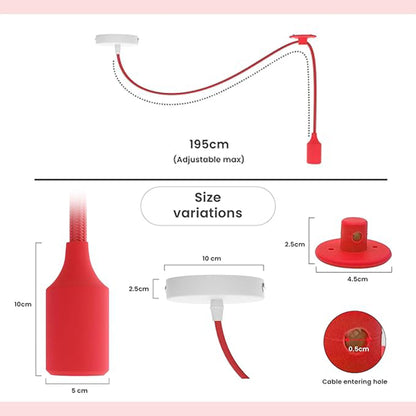3-Light Silicone Pendant – Multi-Colour or Black, E27 - photo 6