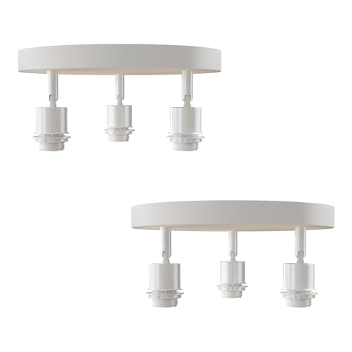 3-Light Flush Ceiling Light – Adjustable E27 Holders, 8 Finishes - photo 22