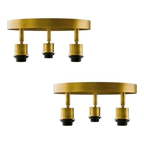 3-Light Flush Ceiling Light – Adjustable E27 Holders, 8 Finishes - photo 14