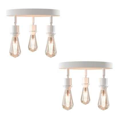 3-Light Flush Ceiling Light – Adjustable E27 Holders, 8 Finishes - photo 18