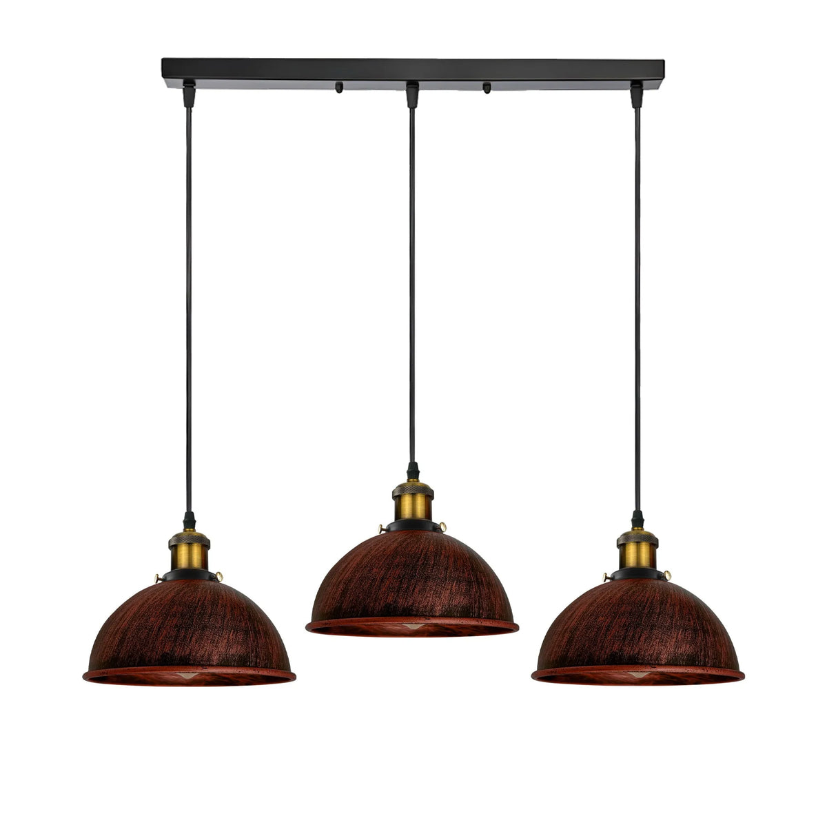 3-Light Pendant Cluster – Cone, Dome or Scalloped Shades, Plate or Bar - photo 81
