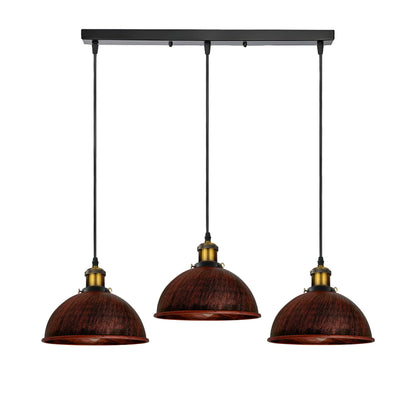 3-Light Pendant Cluster – Cone, Dome or Scalloped Shades, Plate or Bar - photo 81