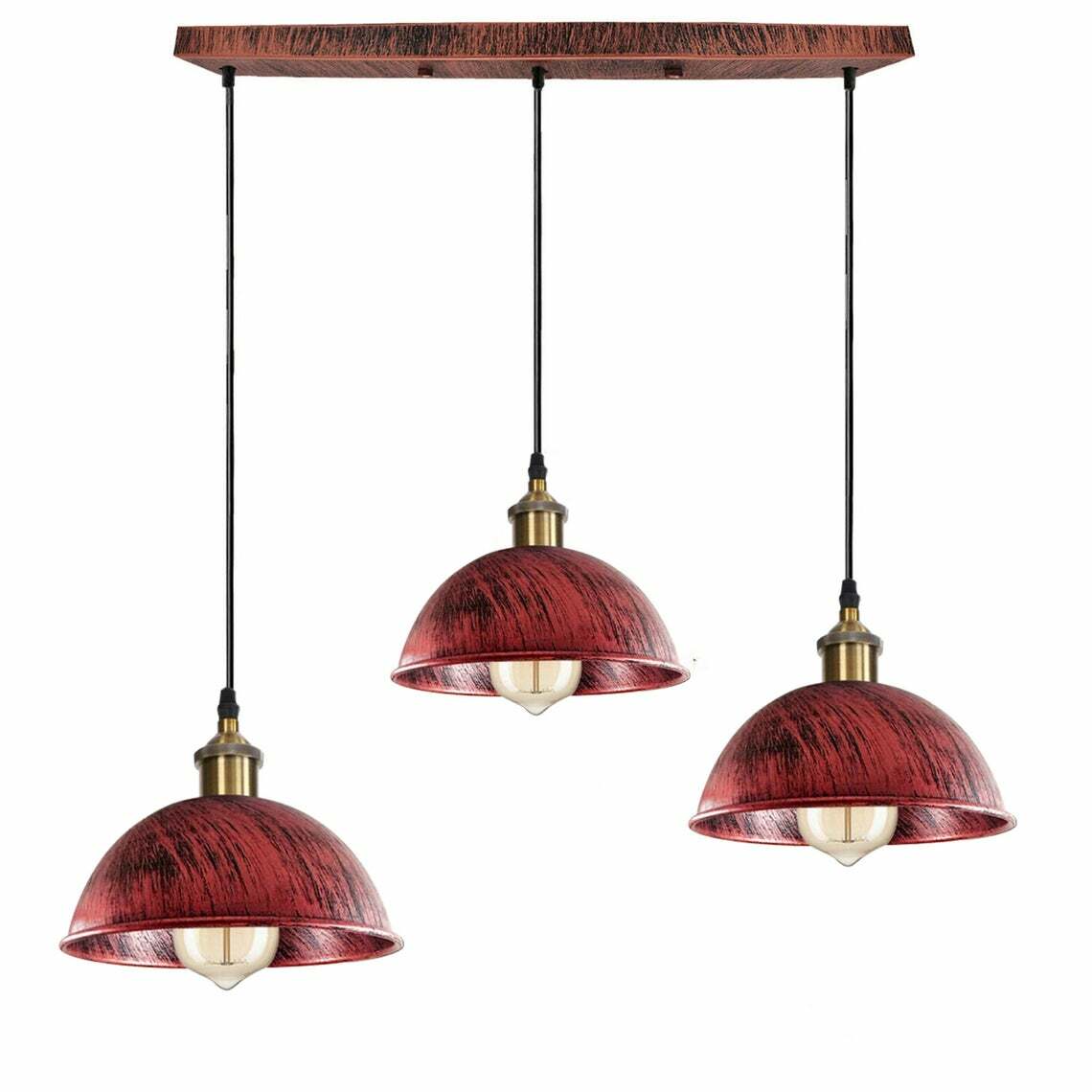 3-Light Pendant Cluster – Cone, Dome or Scalloped Shades, Plate or Bar - photo 56