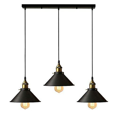 3-Light Pendant Cluster – Cone, Dome or Scalloped Shades, Plate or Bar - photo 44