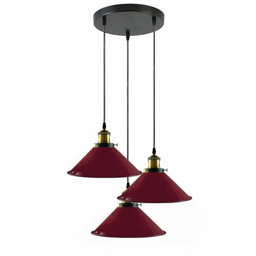 3-Light Pendant Cluster – Cone, Dome or Scalloped Shades, Plate or Bar - photo 29