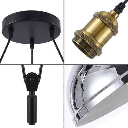 3 Light Pendant – Rise & Fall Pulley or Spider Style, 30+ Shades - photo 3