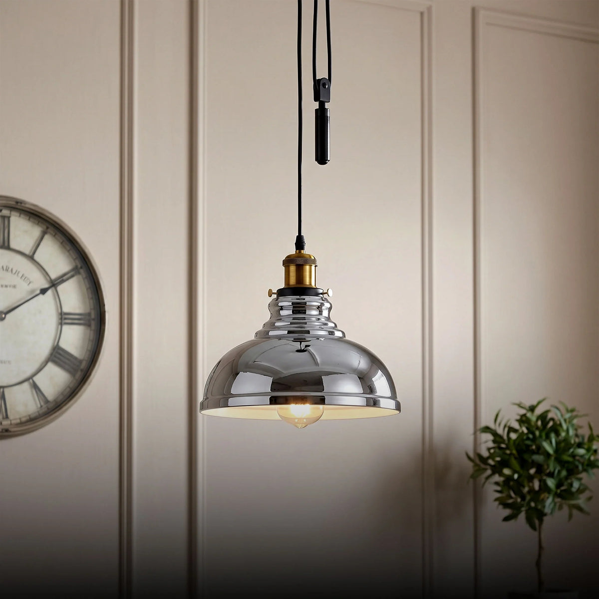 3 Light Pendant – Rise & Fall Pulley or Spider Style, 30+ Shades - photo 6