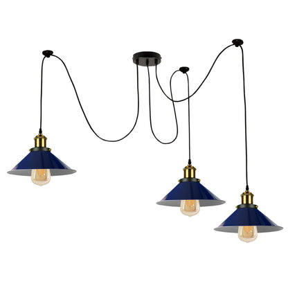 3 Light Pendant – Rise & Fall Pulley or Spider Style, 30+ Shades - photo 20