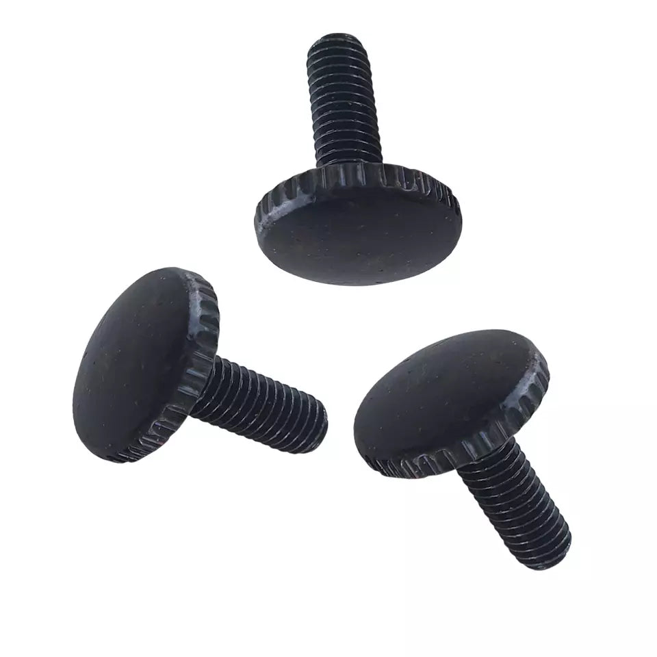 M4 Knurled Thumb Screws for Lamp Shade Rings, Pack of 3 – 4 Finishes - Black