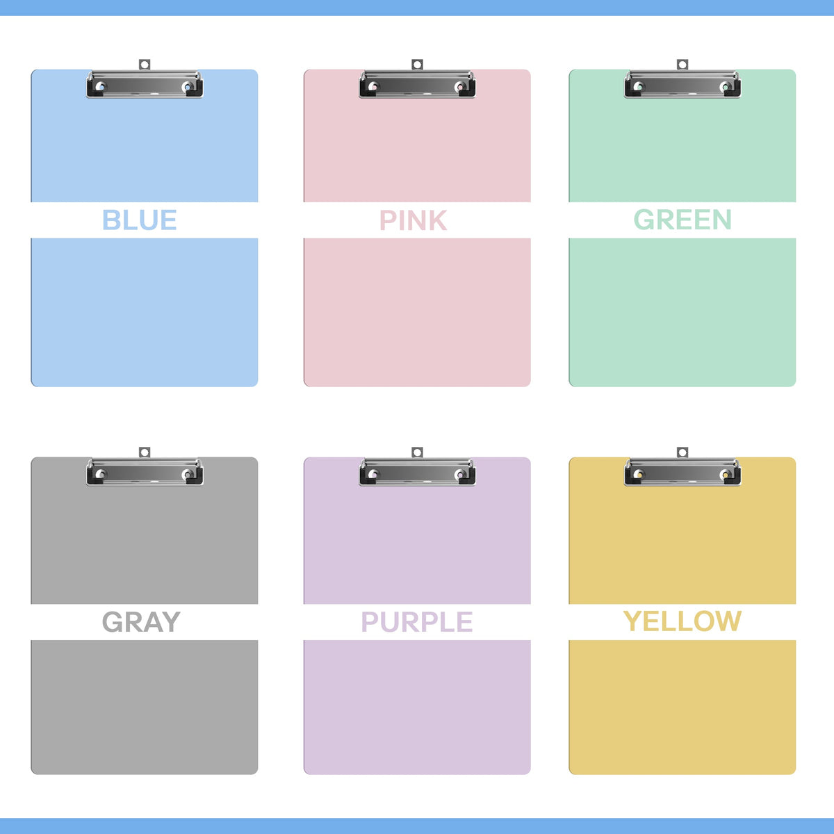 A4 Plastic Clipboards – Pack of 3, Assorted Pastel Colours - photo 4