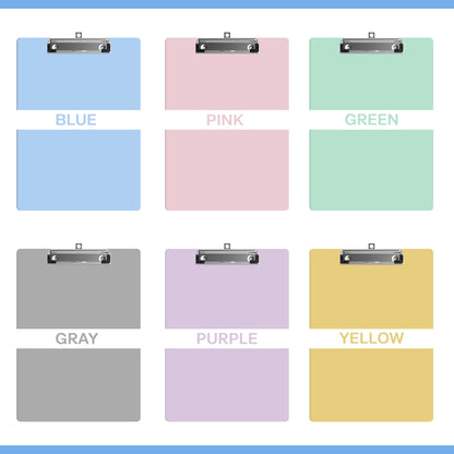 A4 Plastic Clipboards – Pack of 3, Assorted Pastel Colours - photo 4
