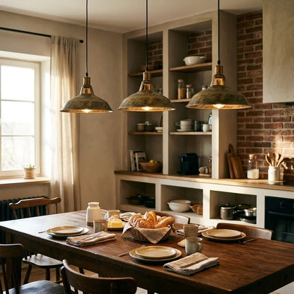 Industrial Barn Pendant Lights – Pack of 3, 30 cm, 8 Colours, E27