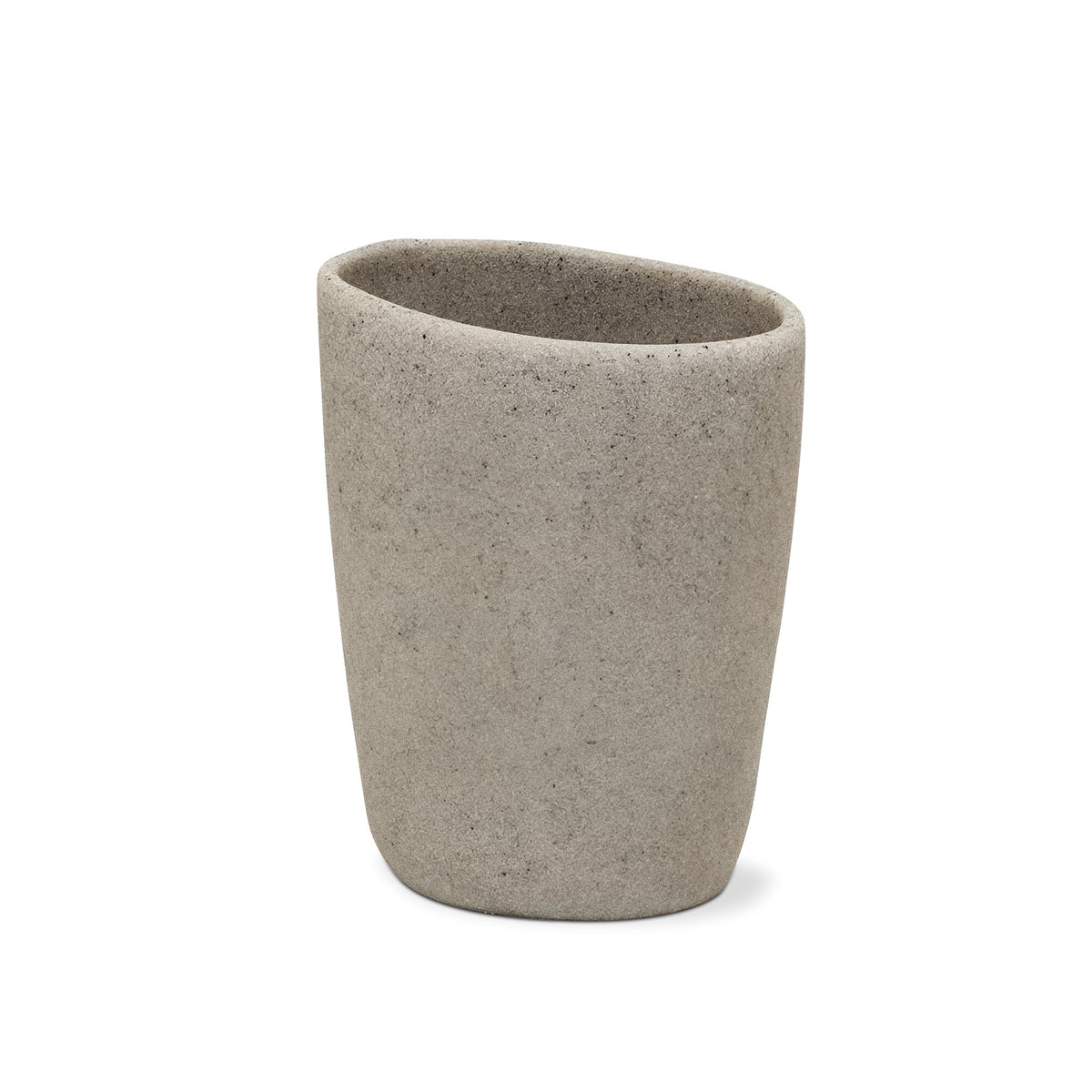 Stone-Effect Resin Bathroom Set – Pebble Shape, Off-White, 3 Pieces - photo 8