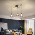3 Light Spider Pendant – Mixed Vintage Domes or Black Cages, E27
