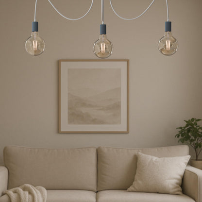 3-Way Spider Pendant Light – Adjustable Cables, E27, 6 Colours - photo 8