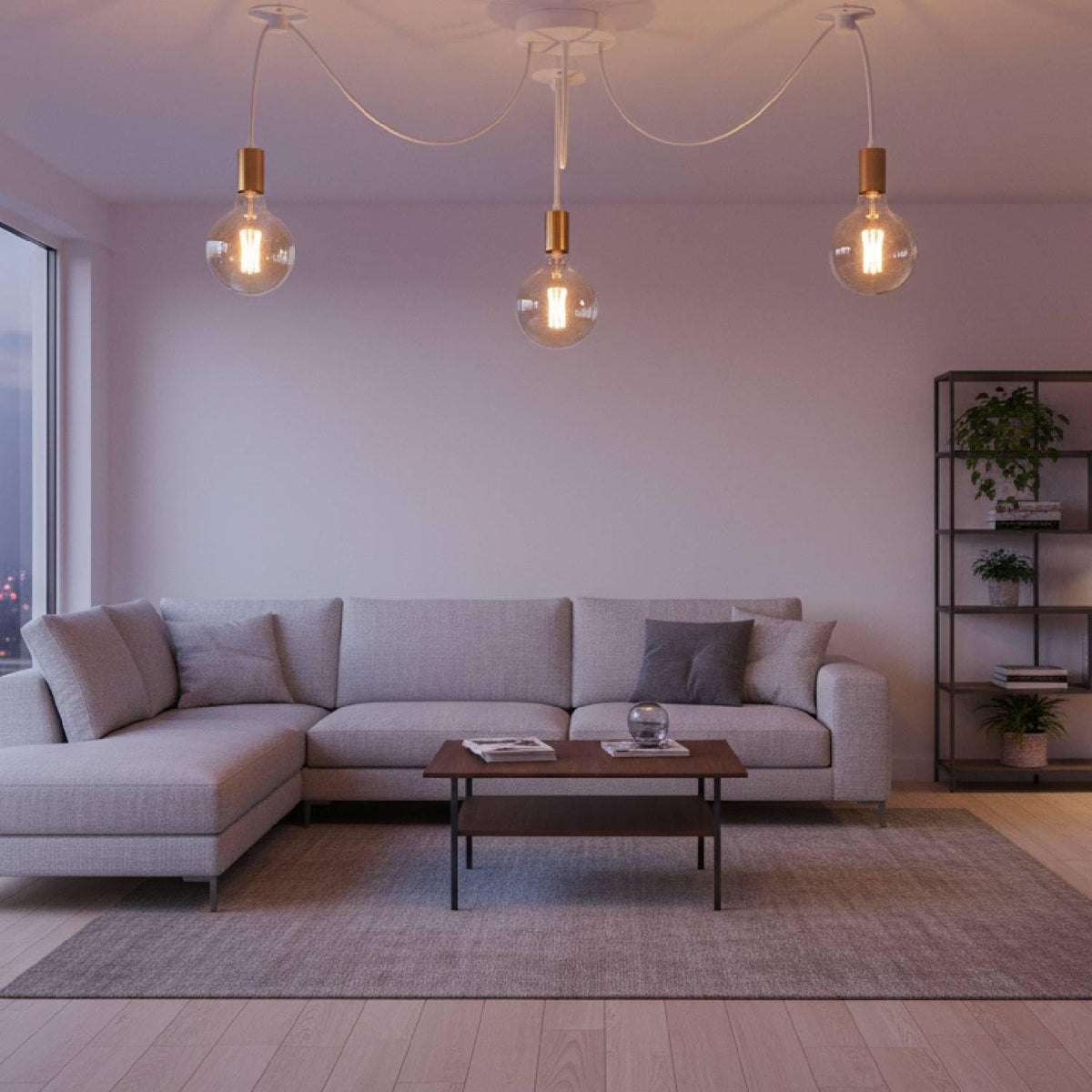 3-Way Spider Pendant Light – Adjustable Cables, E27, 6 Colours - photo 9